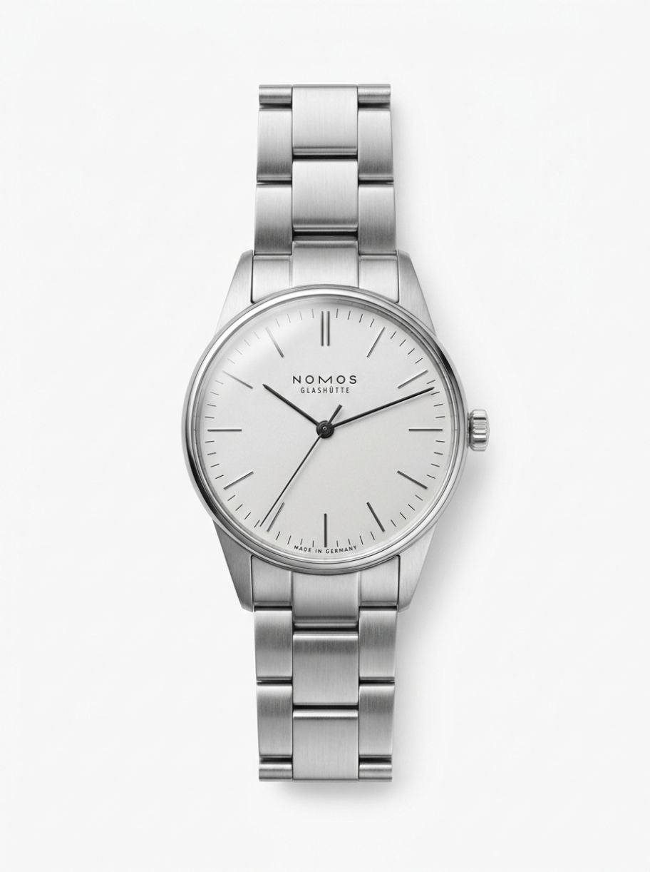 Bauhaus-Inspired Brushed Steel Watch