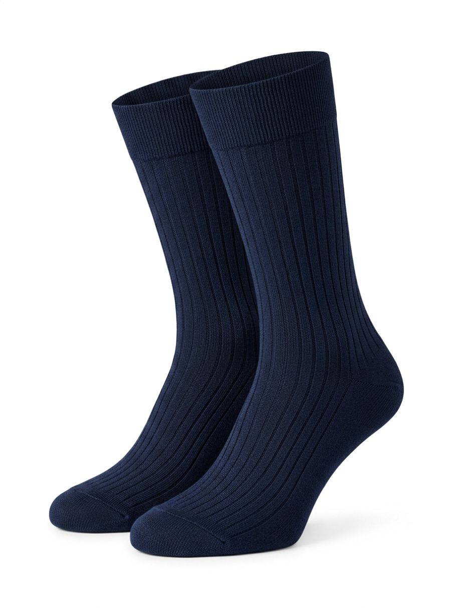Egyptian Cotton Ribbed Socks