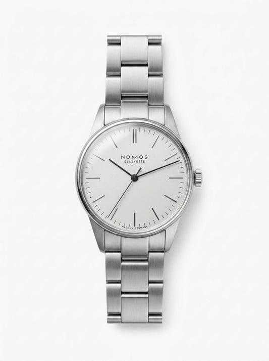 Bauhaus-Inspired Brushed Steel Watch