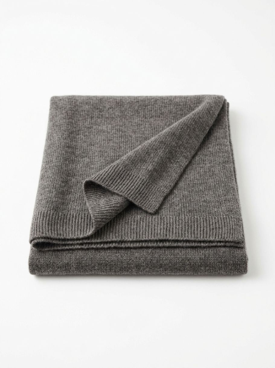Extra-Fine Merino Wool Knit Scarf