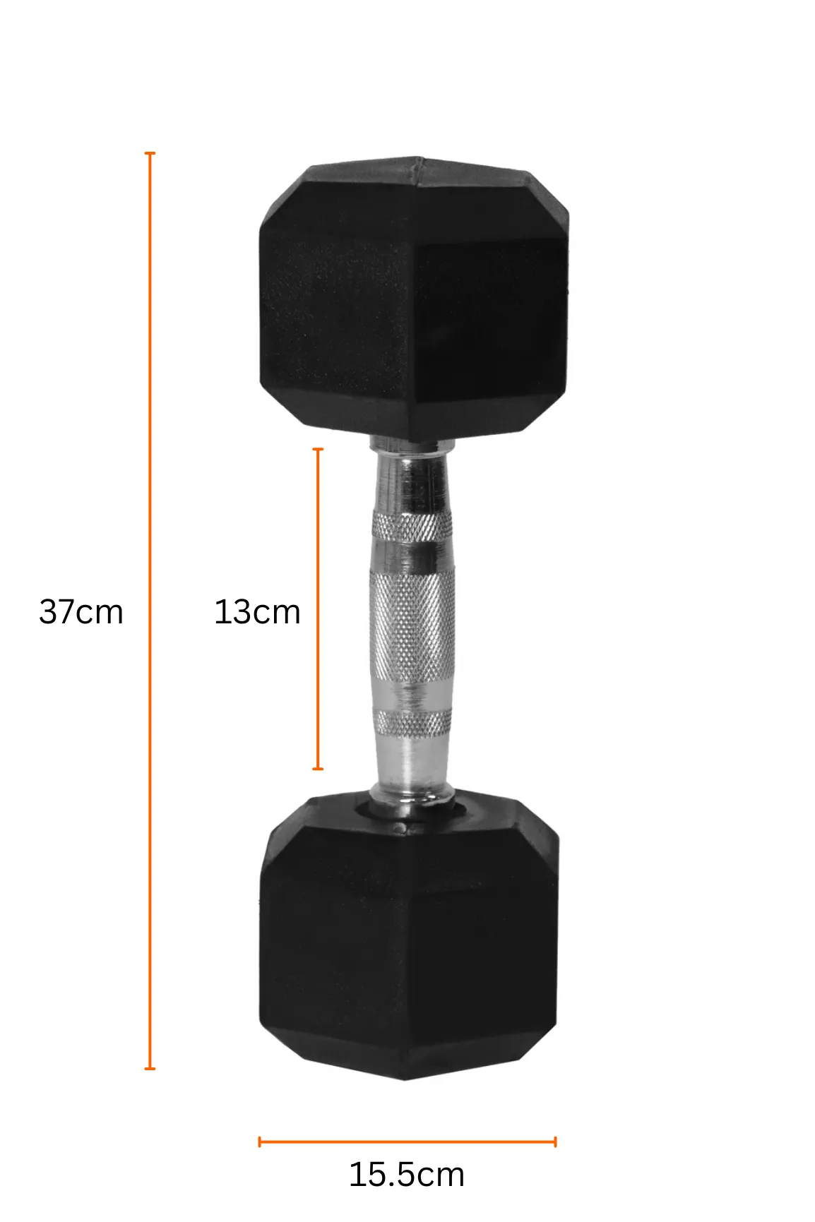 25kg Body Iron Commercial Rubber Hex Dumbbell Pair