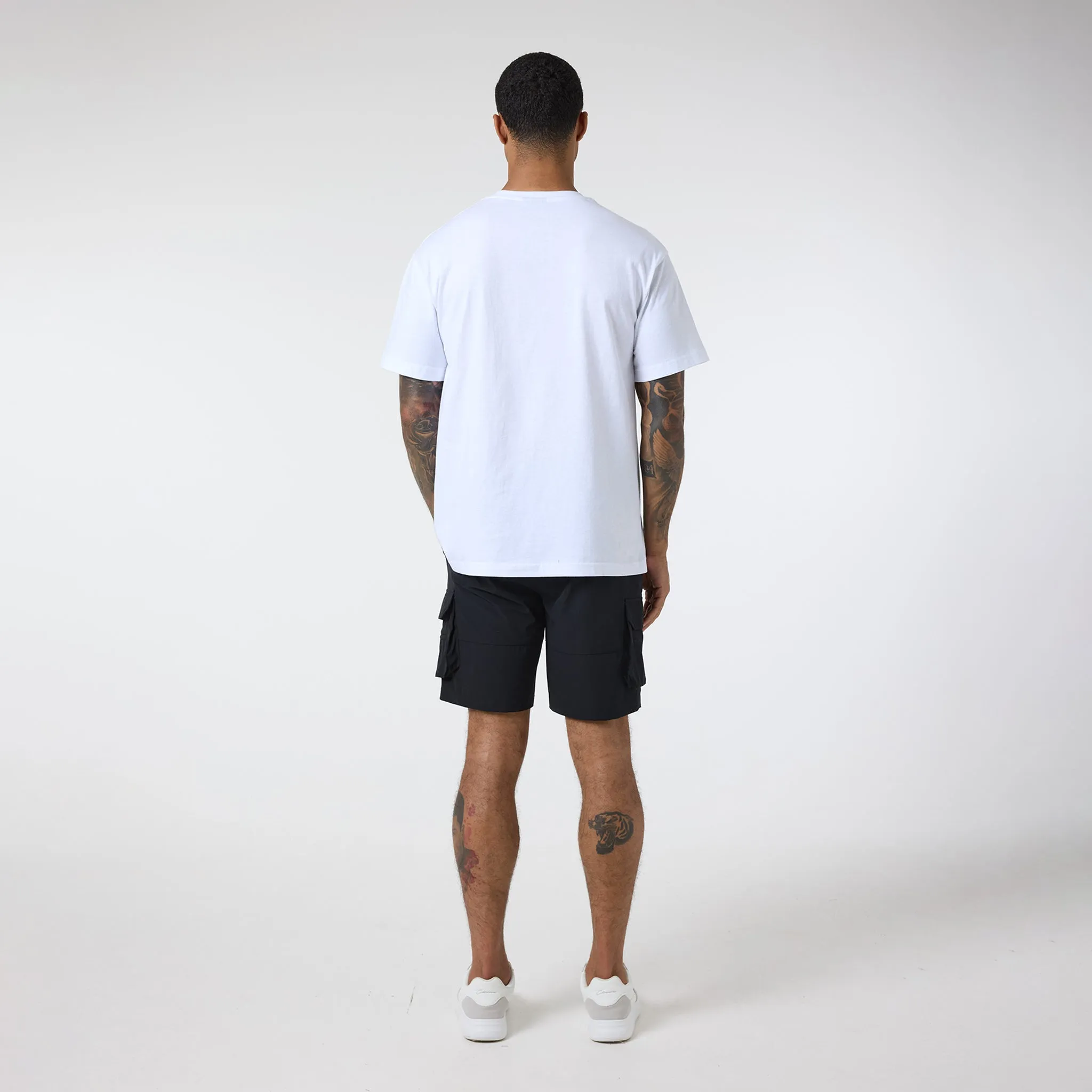 3-Pack Relaxed Fit T-Shirts | Black/Light Grey Marl/White