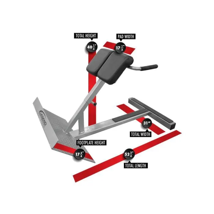 45-Degree Hyper Extension Bench - 3127 Legend