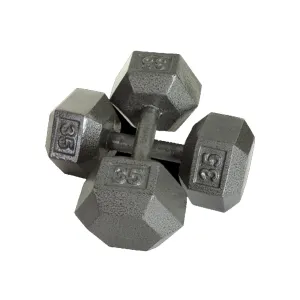 55 lb to 75 lb Iron Hex Dumbbells