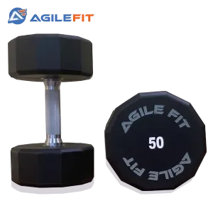 AgileFit Urethane 12 Sided Dumbbell Set 5-50lb