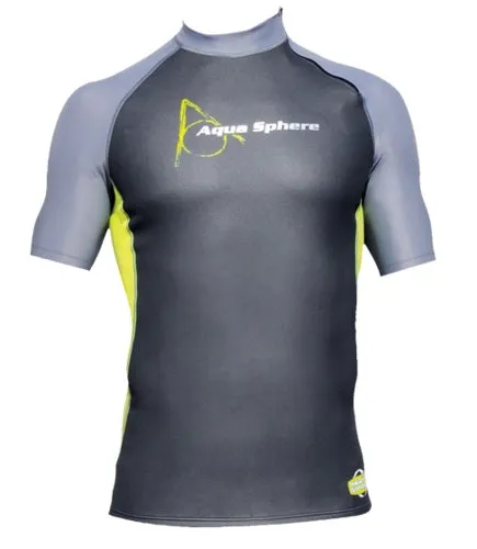 AQUASPHERE Men's Aqua Skin Short Sleeve Rashguard - Small