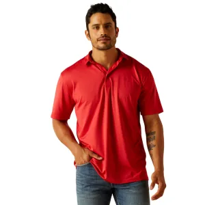 'Ariat' Men's Charger 2.0 Polo - Haute Red