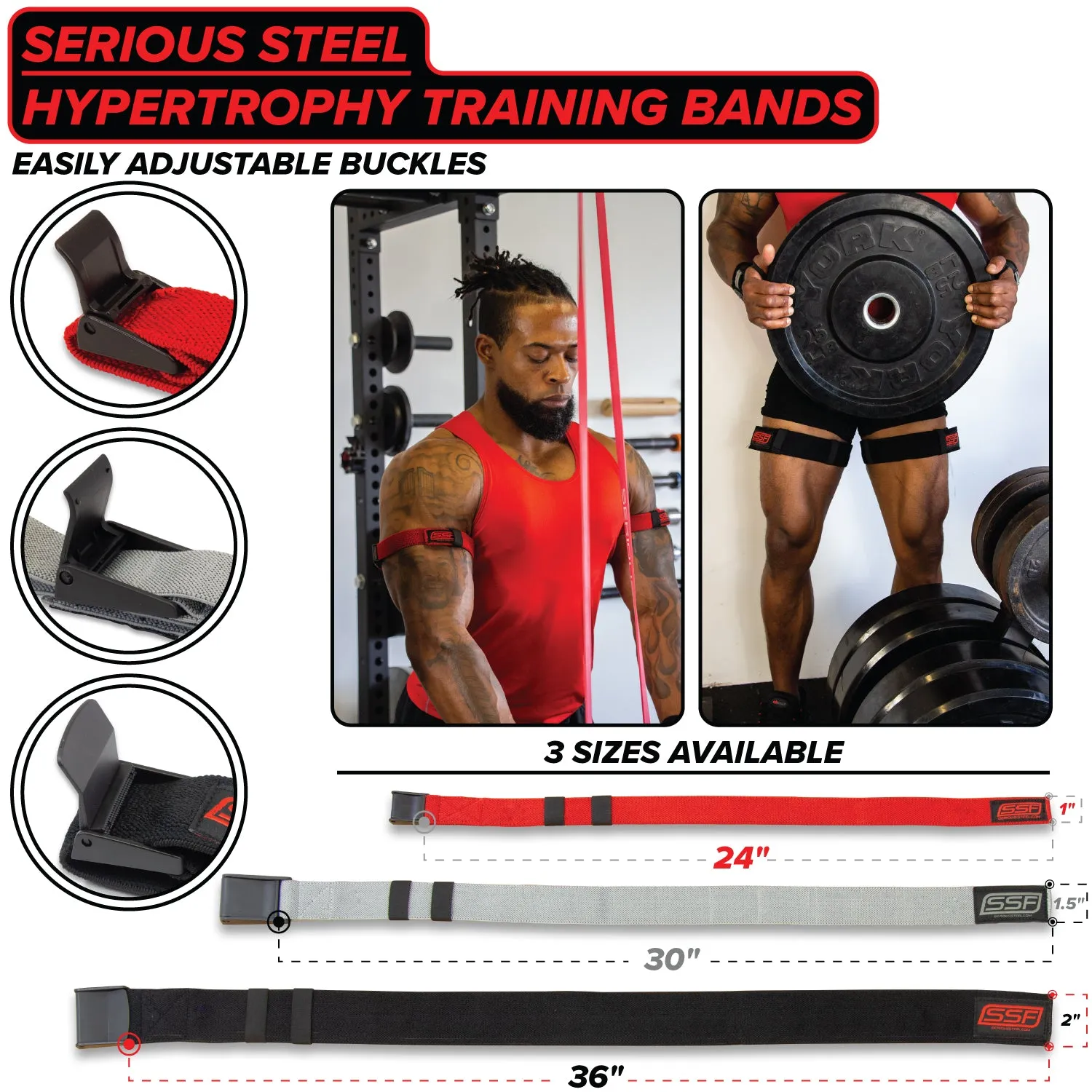 BFR Bands Blood Flow Restriction Training Bands (Pair)