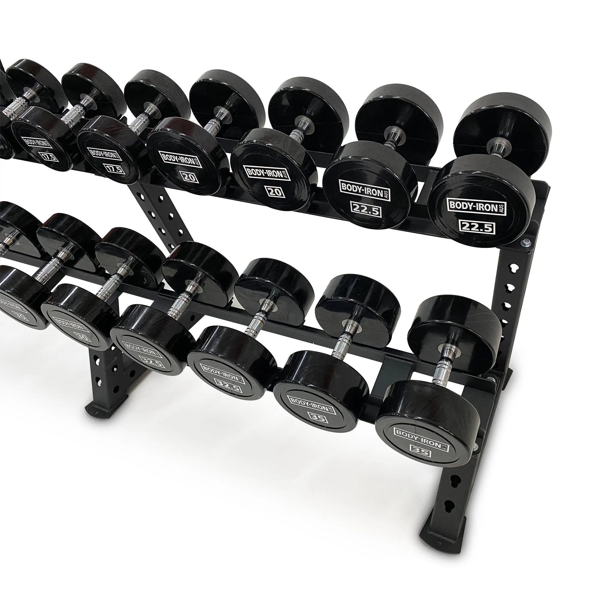 Body Iron 500kg Commercial Club CPU Dumbbell Set with Optional Rack