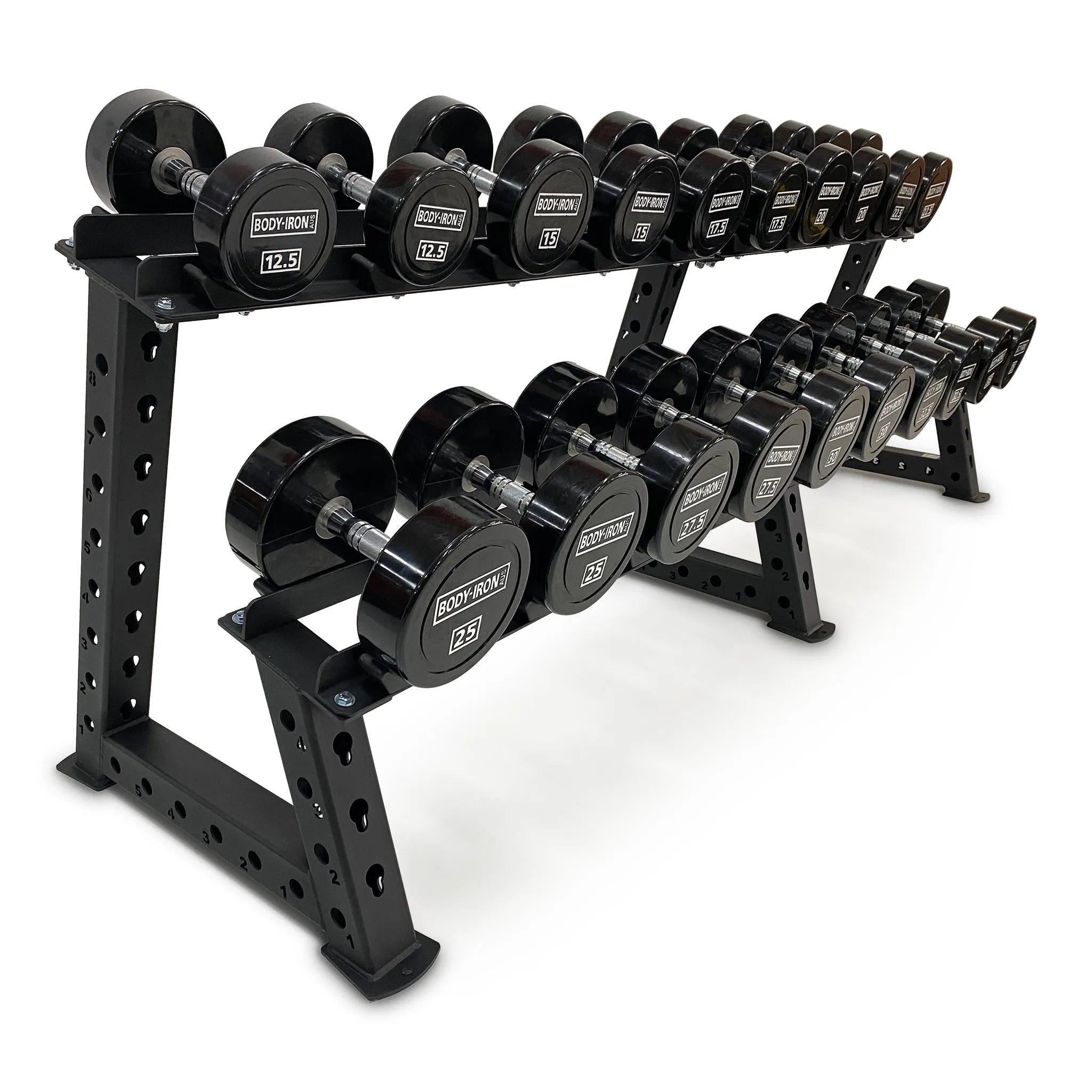 Body Iron 500kg Commercial Club CPU Dumbbell Set with Optional Rack