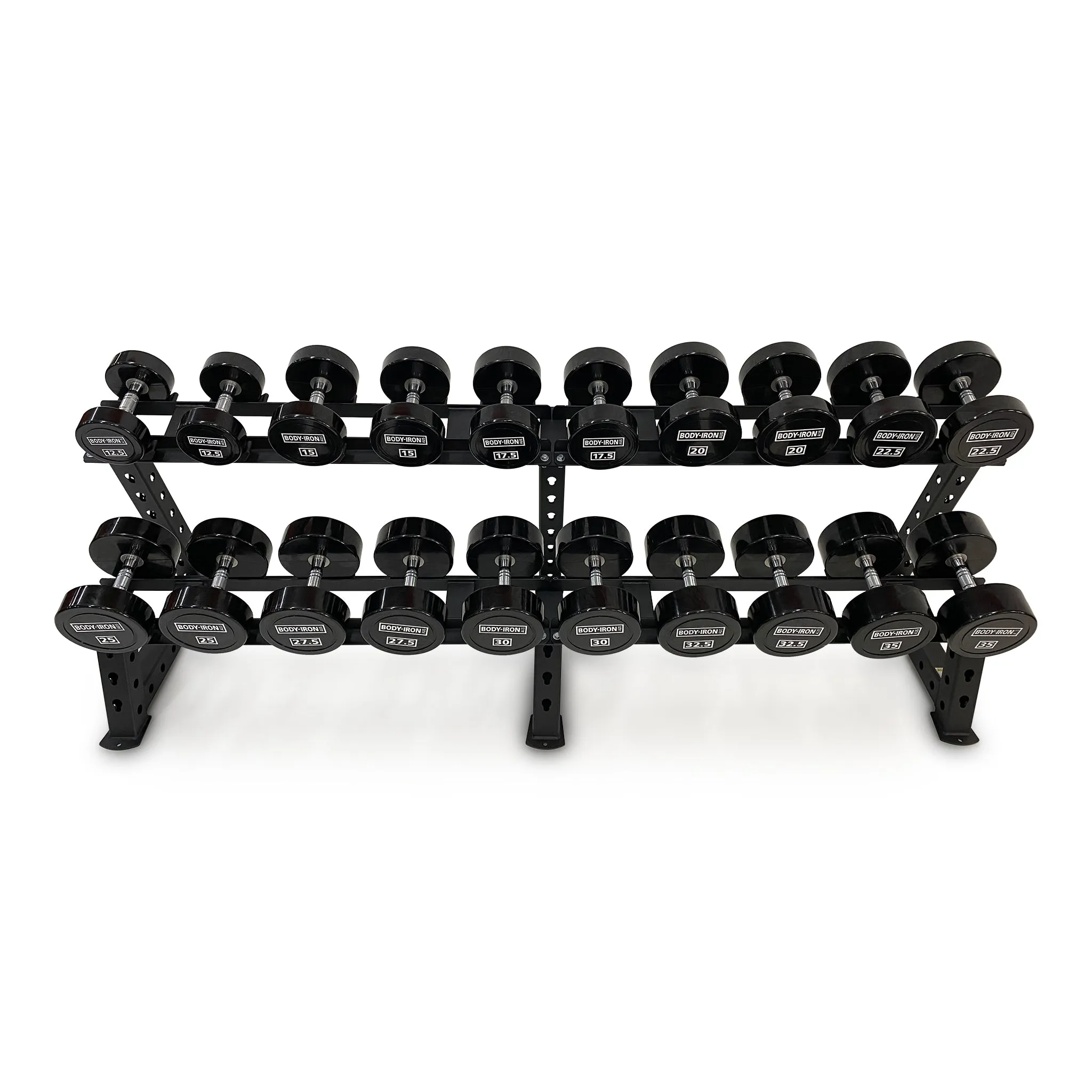 Body Iron 500kg Commercial Club CPU Dumbbell Set with Optional Rack