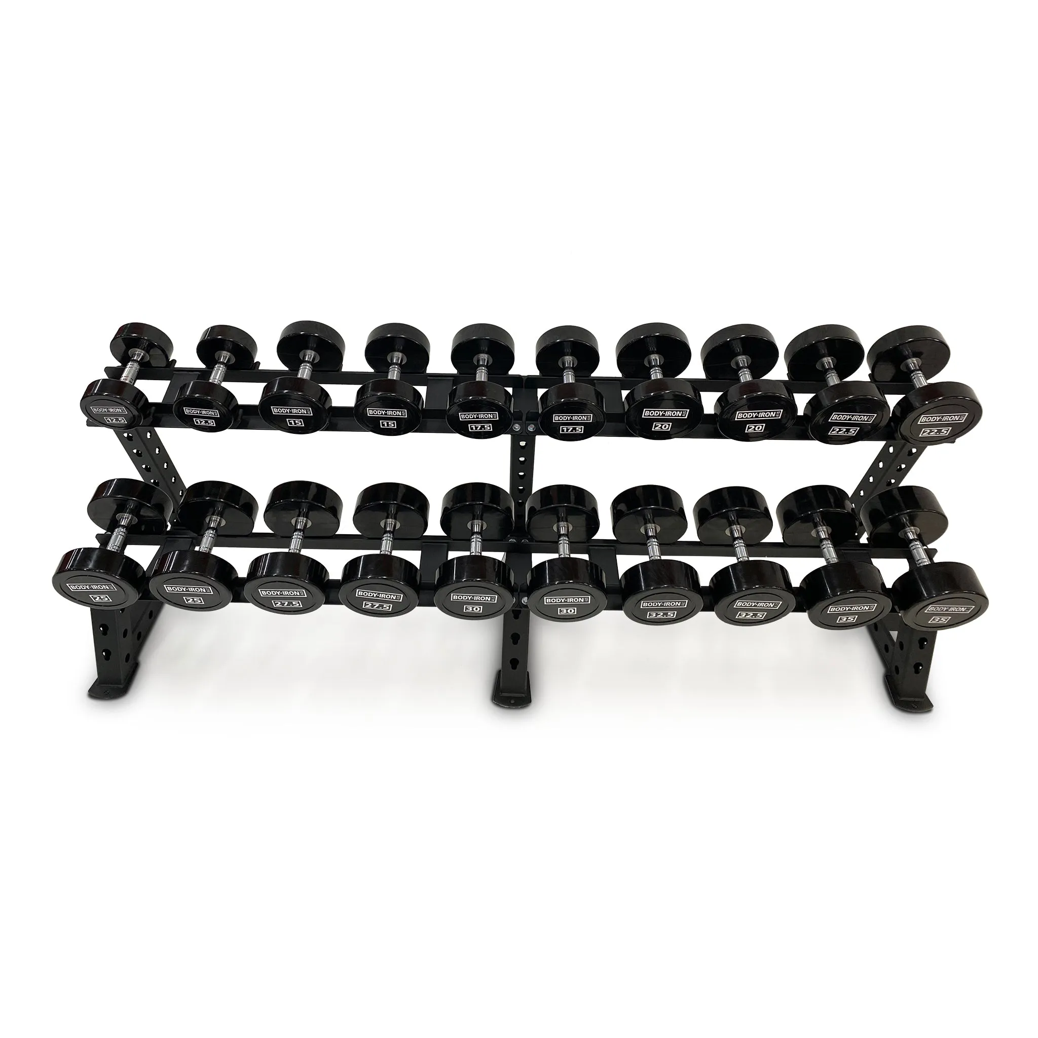 Body Iron 500kg Commercial Club CPU Dumbbell Set with Optional Rack