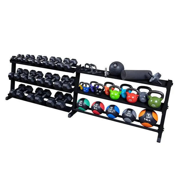 Body-Solid 3 Tier Horizontal Dumbbell Rack #GDR60B