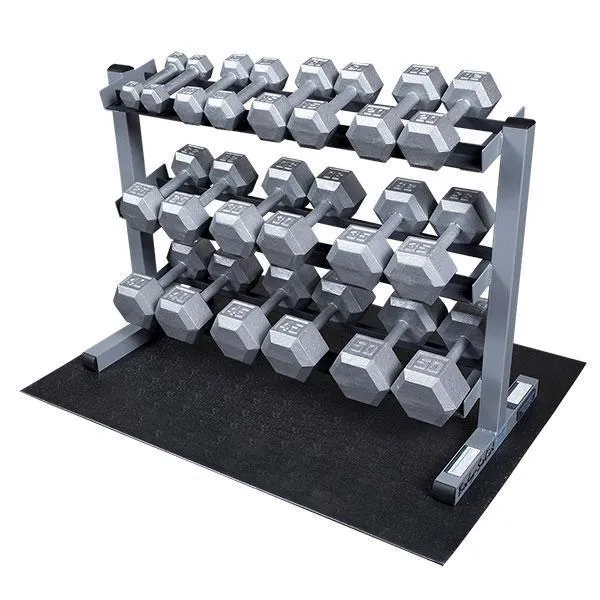 Body-Solid 5-50lb. Hex Dumbbell Package with Rack