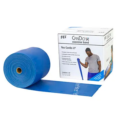 CanDo Low Powder Exercise Band - 50 yard roll - Blue - heavy