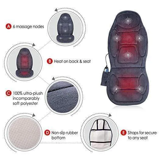 Certified Refurbished - Vibration Massage Seat Cushion with Heat- 262P