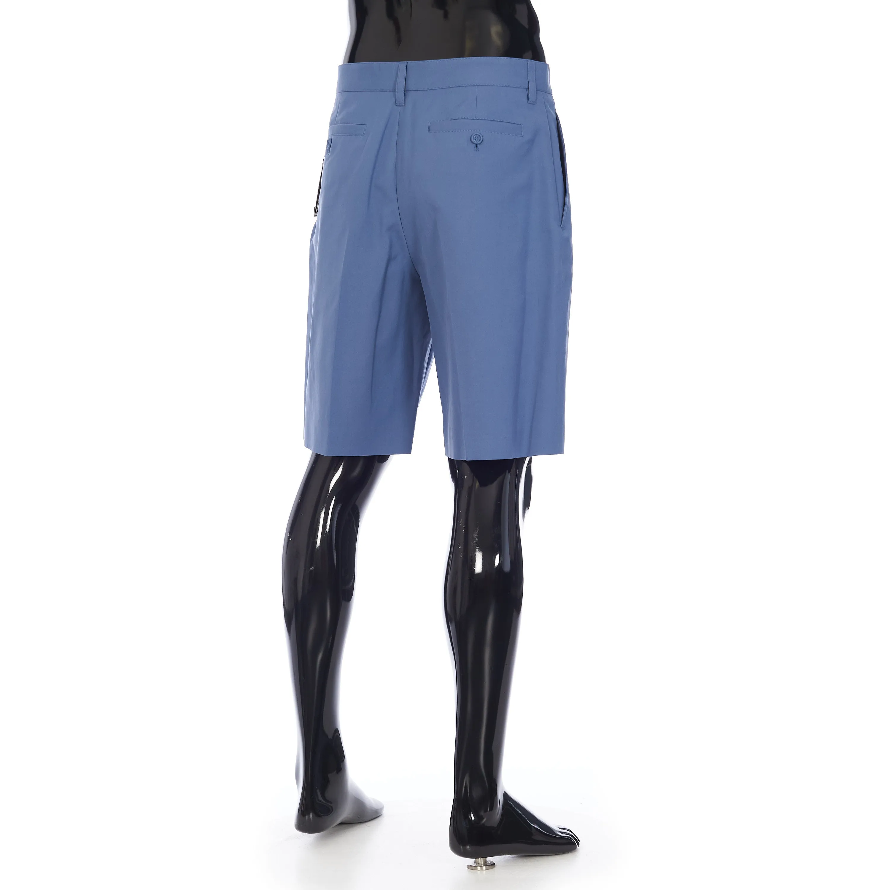 Chino Shorts In Blue Cotton Faille