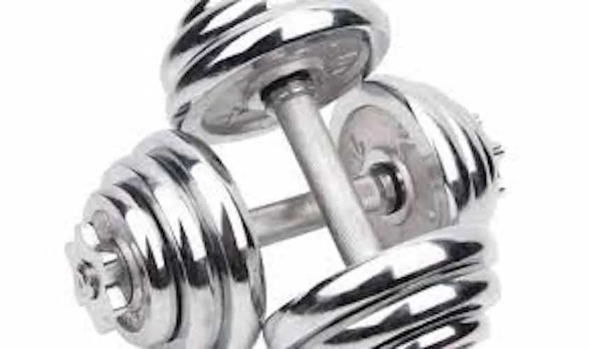 Chrome Dumbell Set 10KG Adjustable  