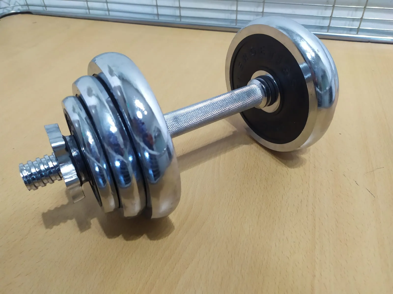 Chrome Dumbell Set 10KG Adjustable  