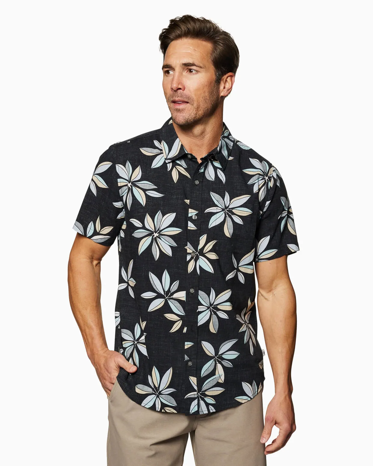 Coastline Woven | Black Floral