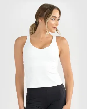 Core Trainer Dani Longline Tank - White