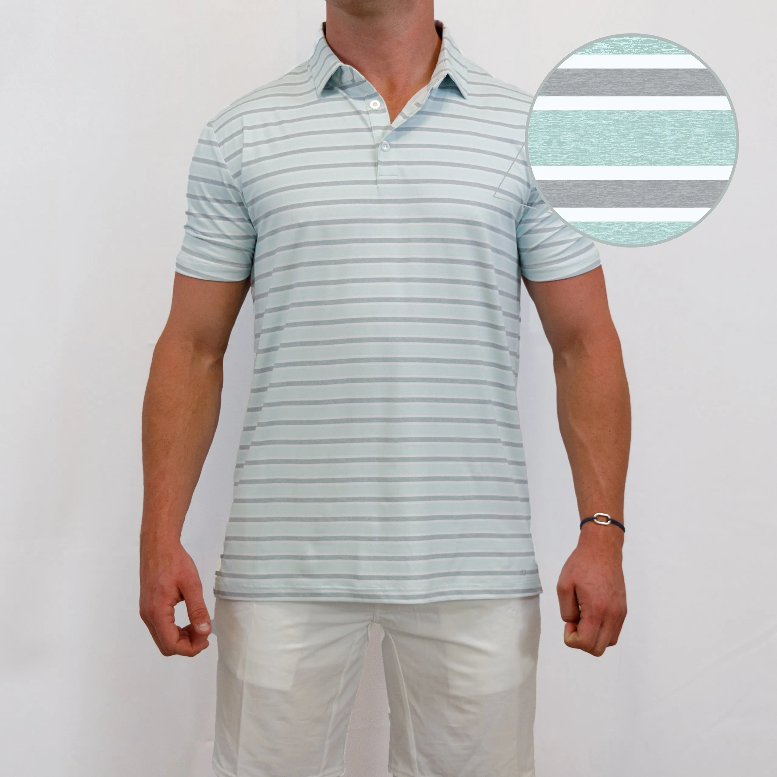 Creek Polo - Bleached Aqua Heather