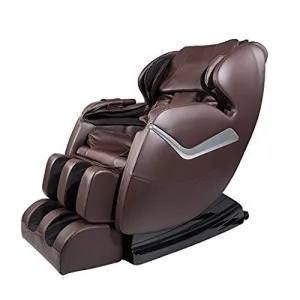 Full Body Zero Gravity Shiatsu Recliner with Heat and Foot Rollers Massage Chair (Brown)