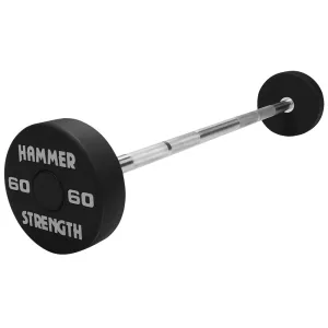 Hammer Strength Round Urethane Fixed Barbells - Outlet