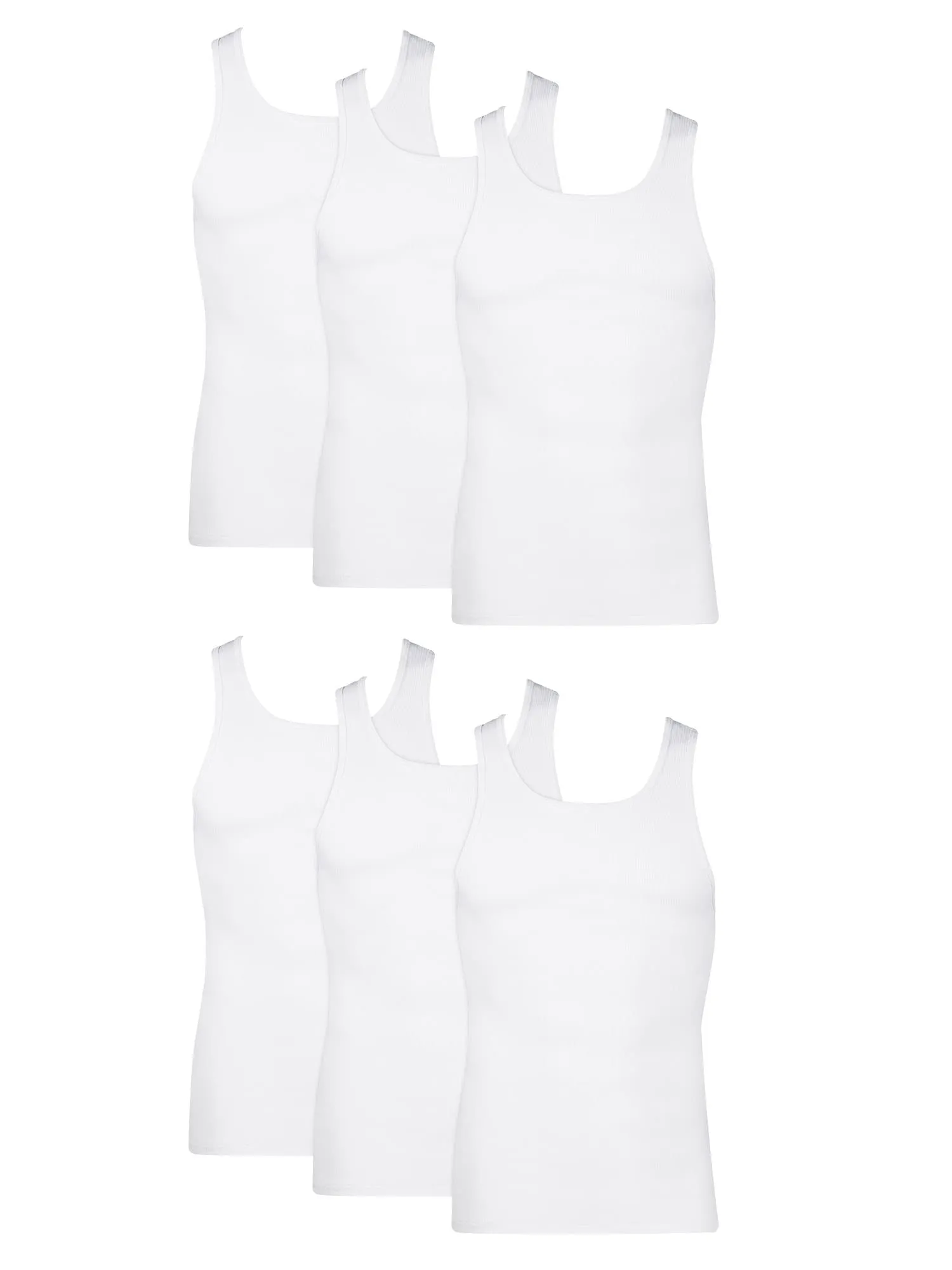 Hanes Men Hanes Men's Cotton Tank Undershirts Pack, Moisture-Wicking Ribbed Tanks, lightweight Cotton Tank Undershirts