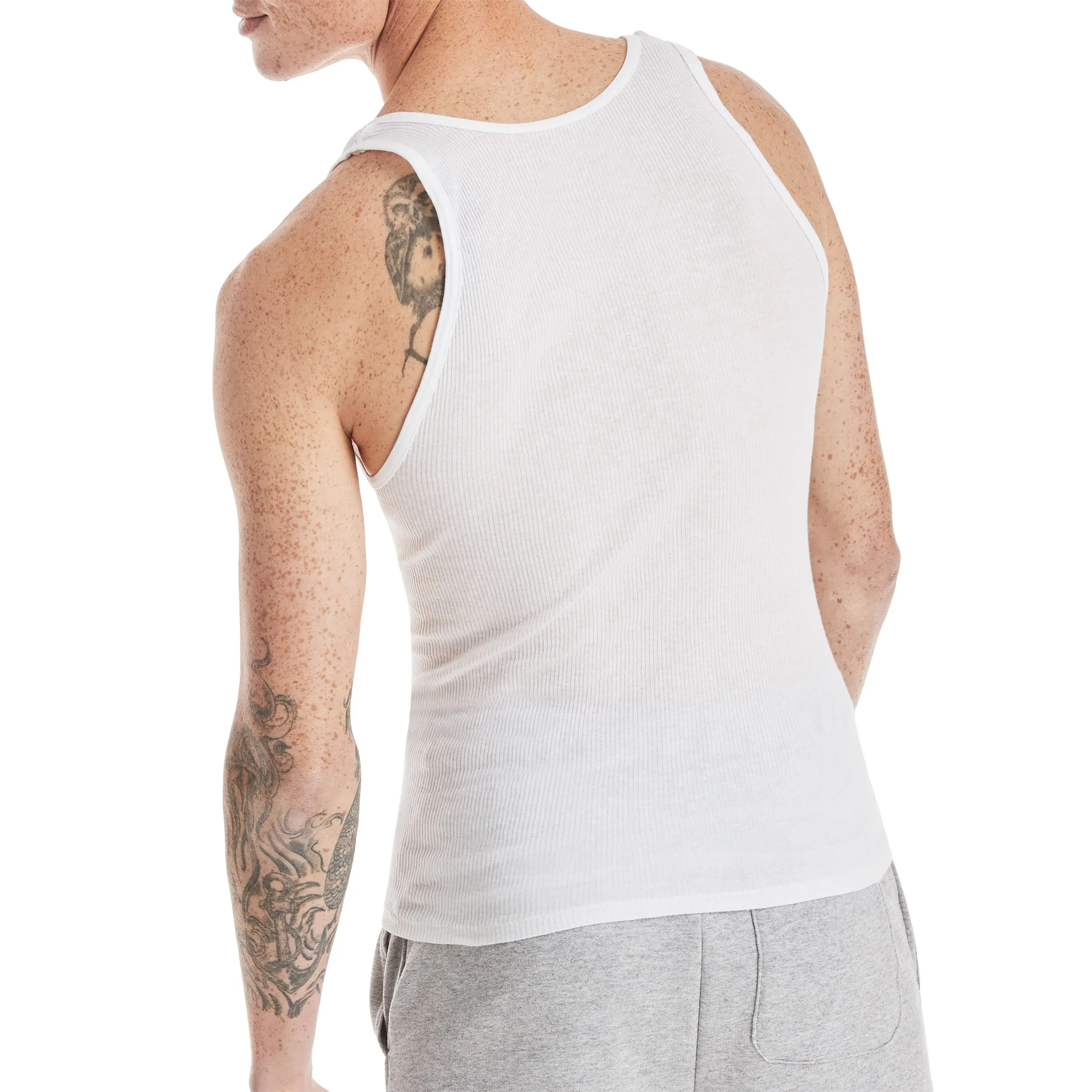 Hanes Men Hanes Men's Cotton Tank Undershirts Pack, Moisture-Wicking Ribbed Tanks, lightweight Cotton Tank Undershirts