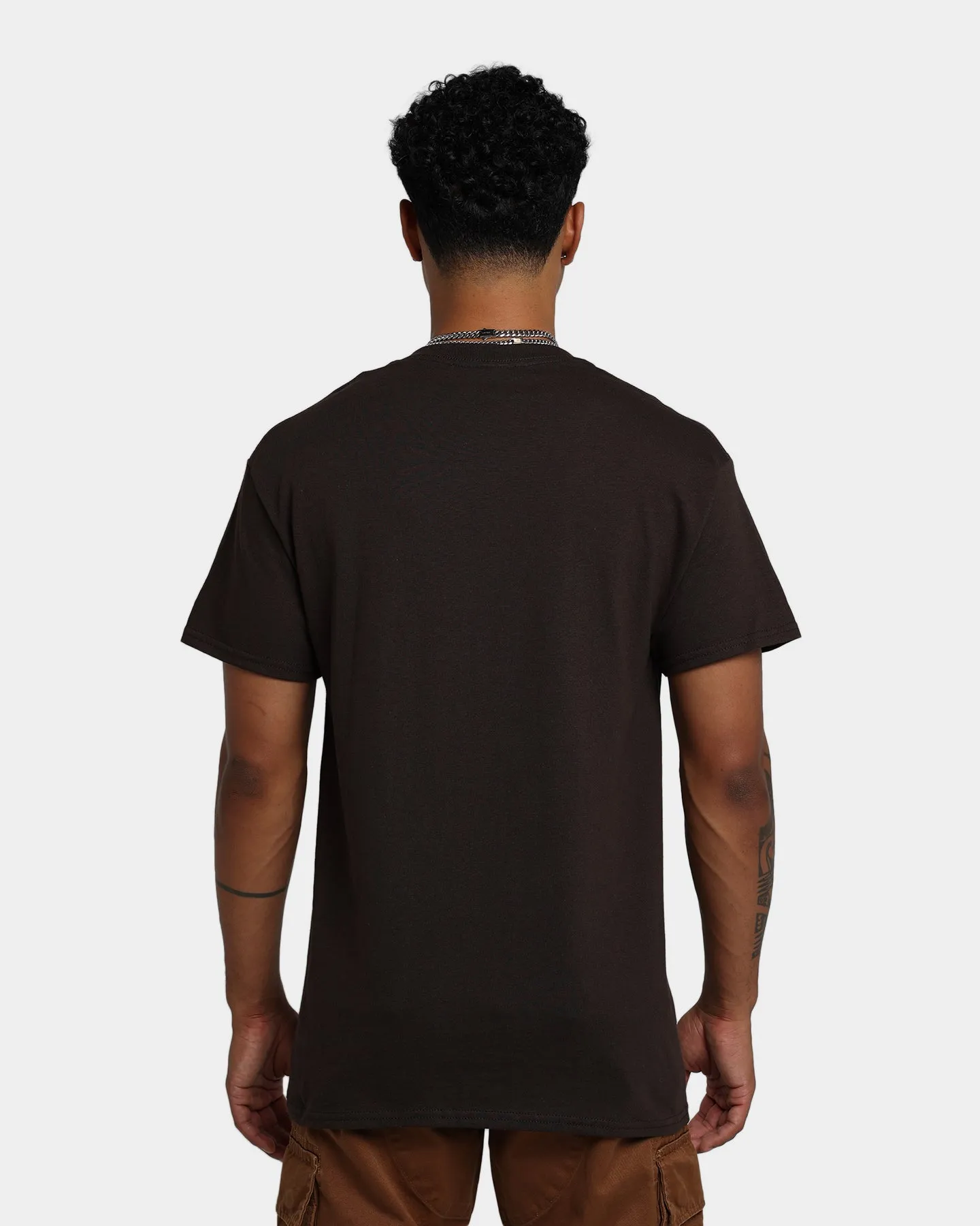 HUF Essentials OG Logo T-Shirt Chocolate