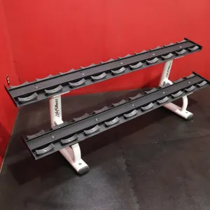 Life Fitness 5-50 pound 2 Tier Dumbbell Rack (Refurbished)