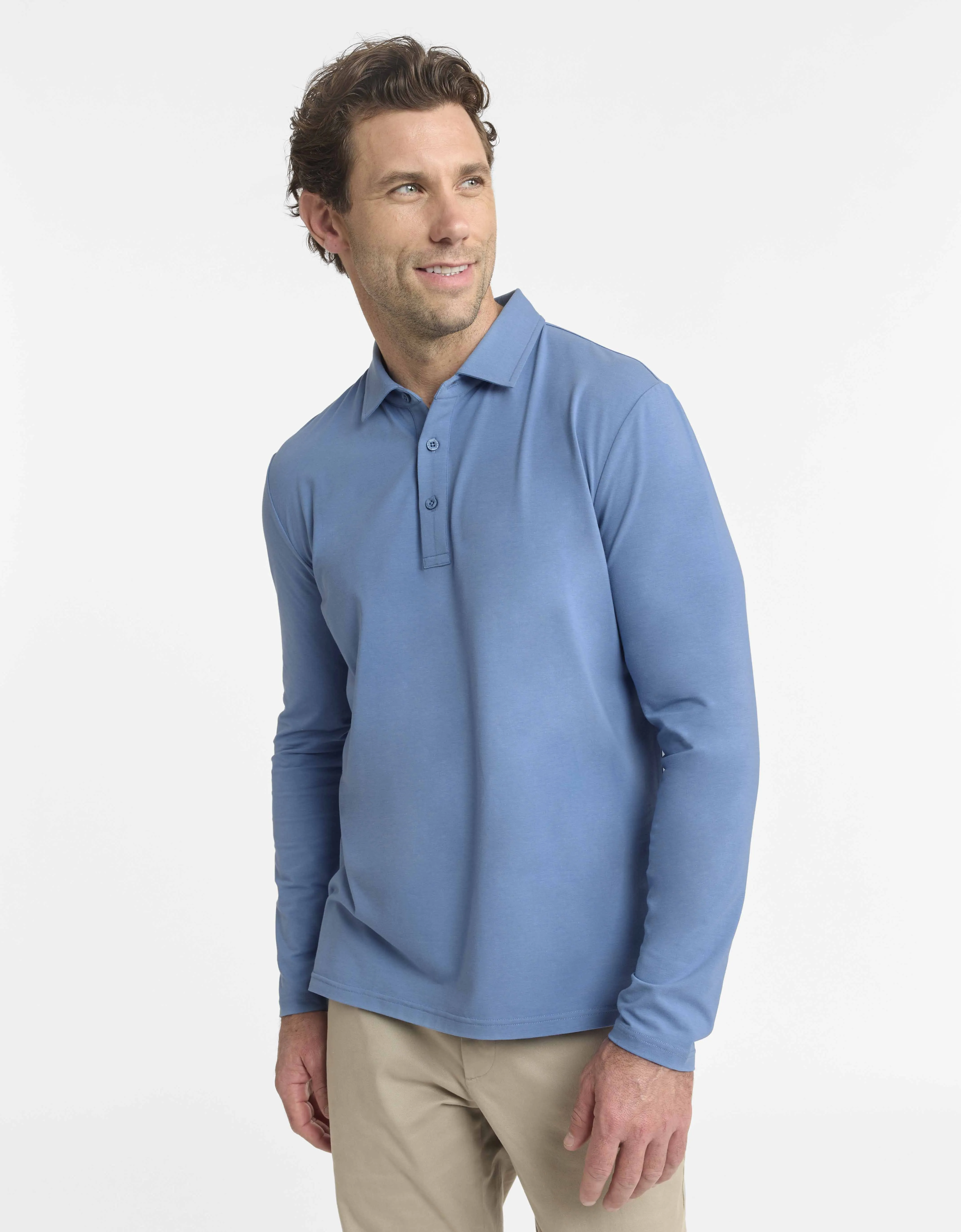 Long Sleeve Polo Shirt UPF 50  Sensitive Collection