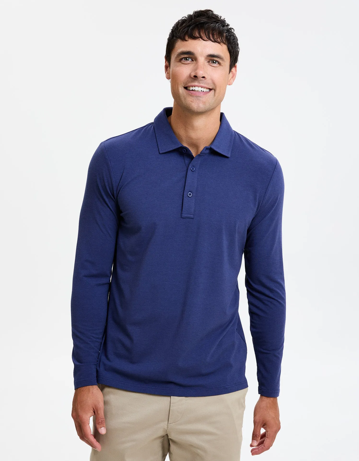 Long Sleeve Polo Shirt UPF 50  Sensitive Collection