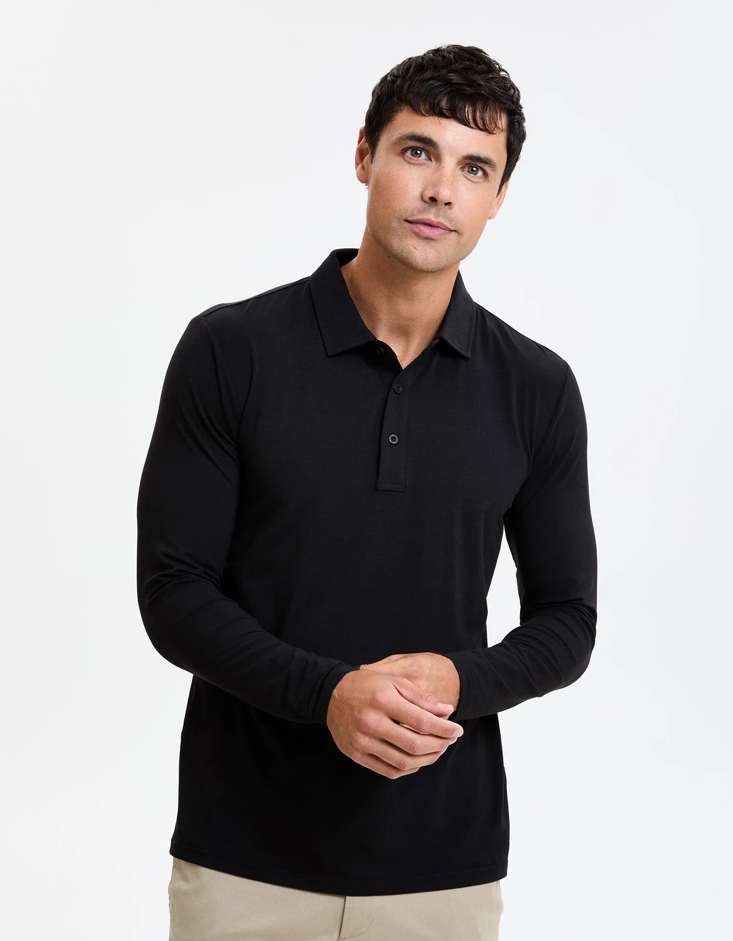 Long Sleeve Polo Shirt UPF 50  Sensitive Collection