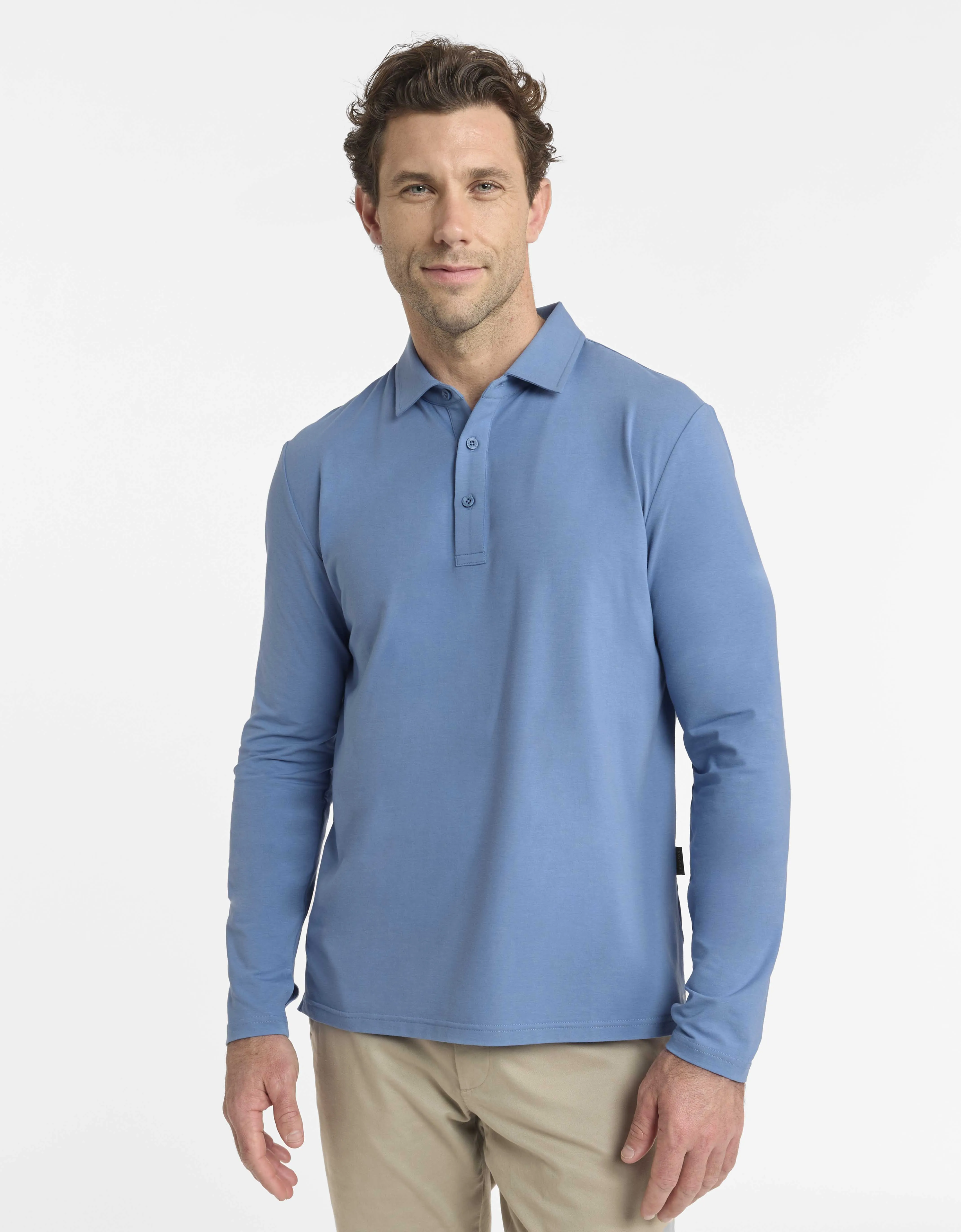 Long Sleeve Polo Shirt UPF 50  Sensitive Collection