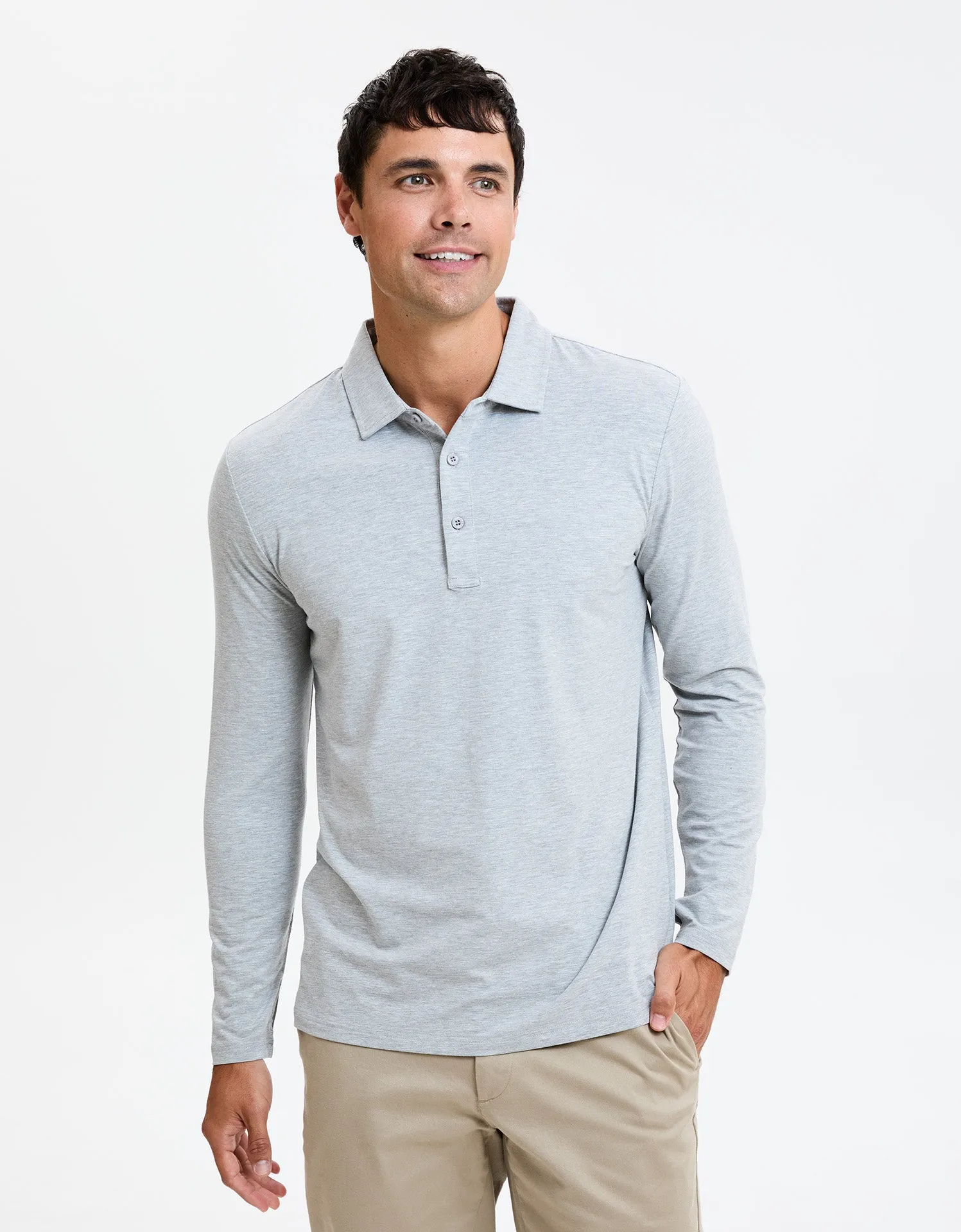 Long Sleeve Polo Shirt UPF 50  Sensitive Collection