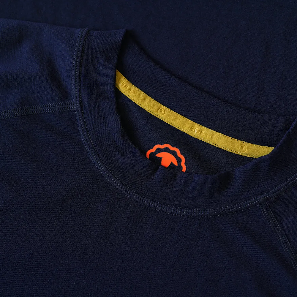 Mens 160 Merino Active Long Sleeve Crew (Navy)