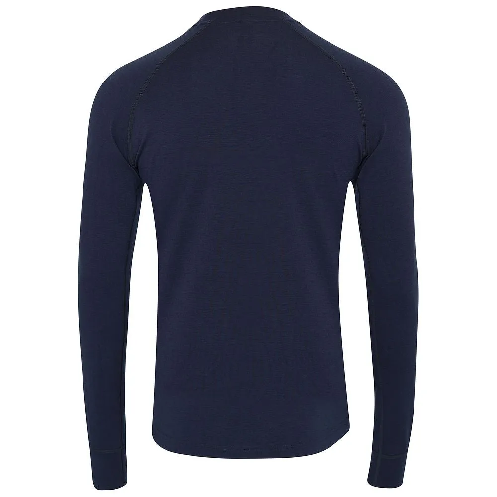 Mens 160 Merino Active Long Sleeve Crew (Navy)