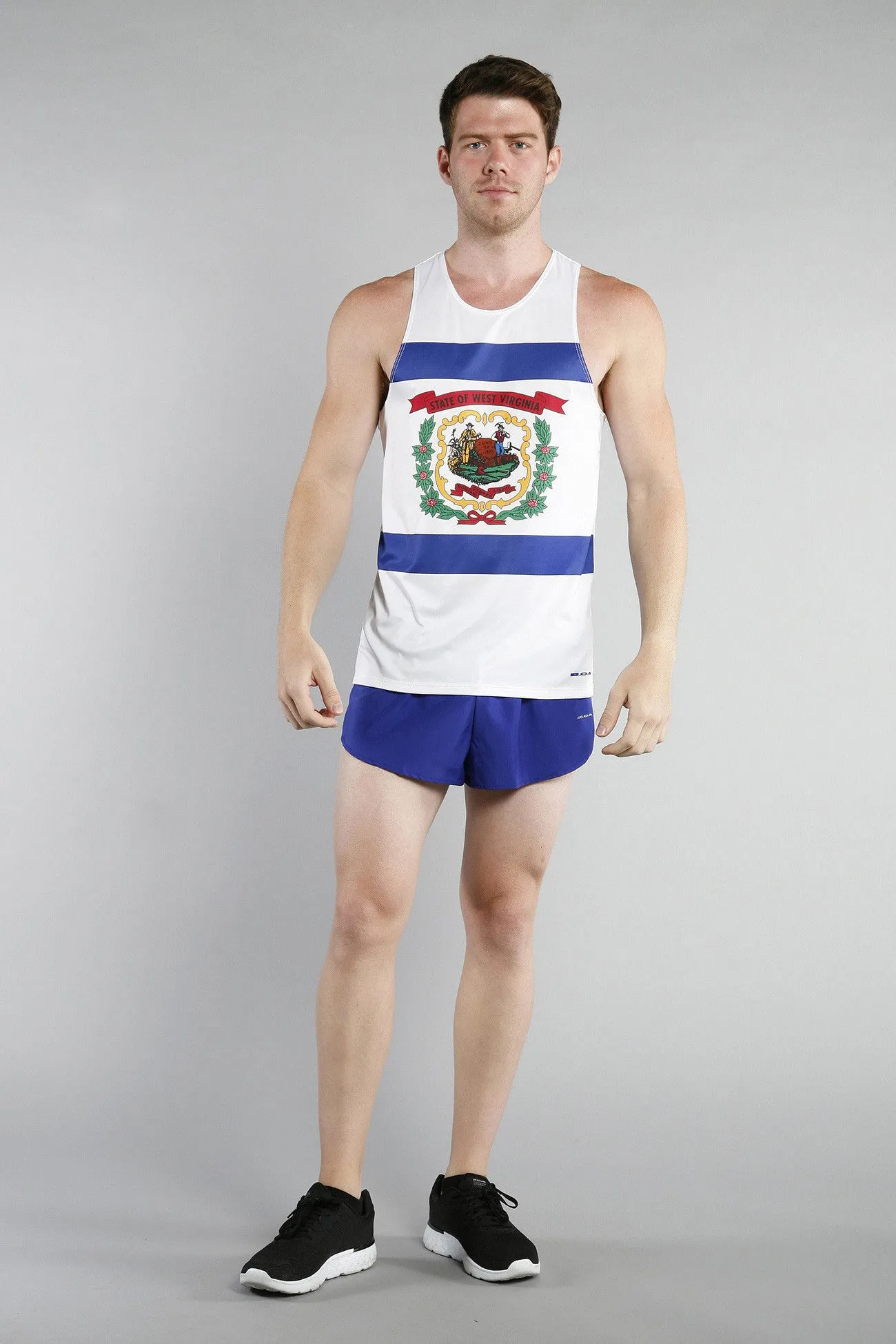 Men's Competitor Lite Printed Singlet [U-Z] - West Virginia