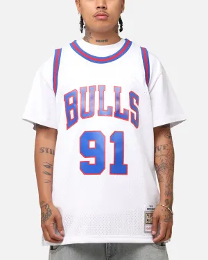 Mitchell & Ness Chicago Bulls Dennis Rodman #91 'Flags Collection' Jersey White