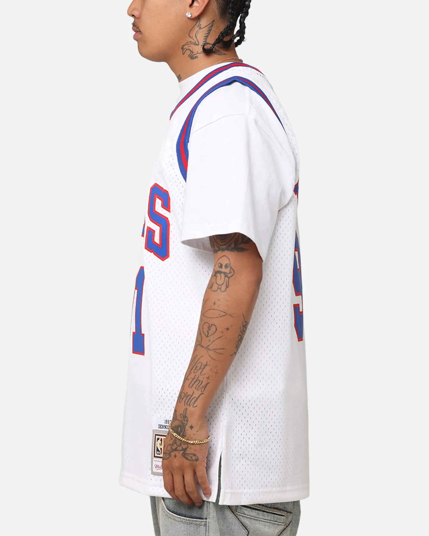 Mitchell & Ness Chicago Bulls Dennis Rodman #91 'Flags Collection' Jersey White