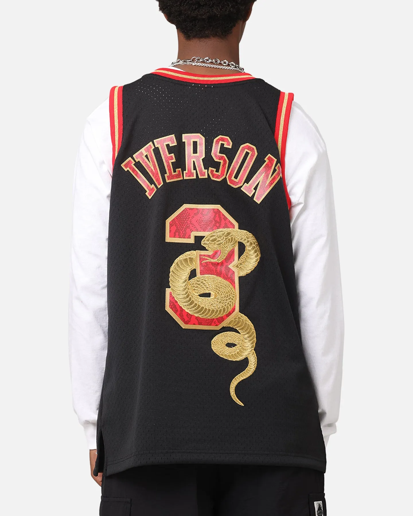 Mitchell & Ness Philadelphia 76ers Allen Iverson 1996 Swingman Jersey Black/Gold