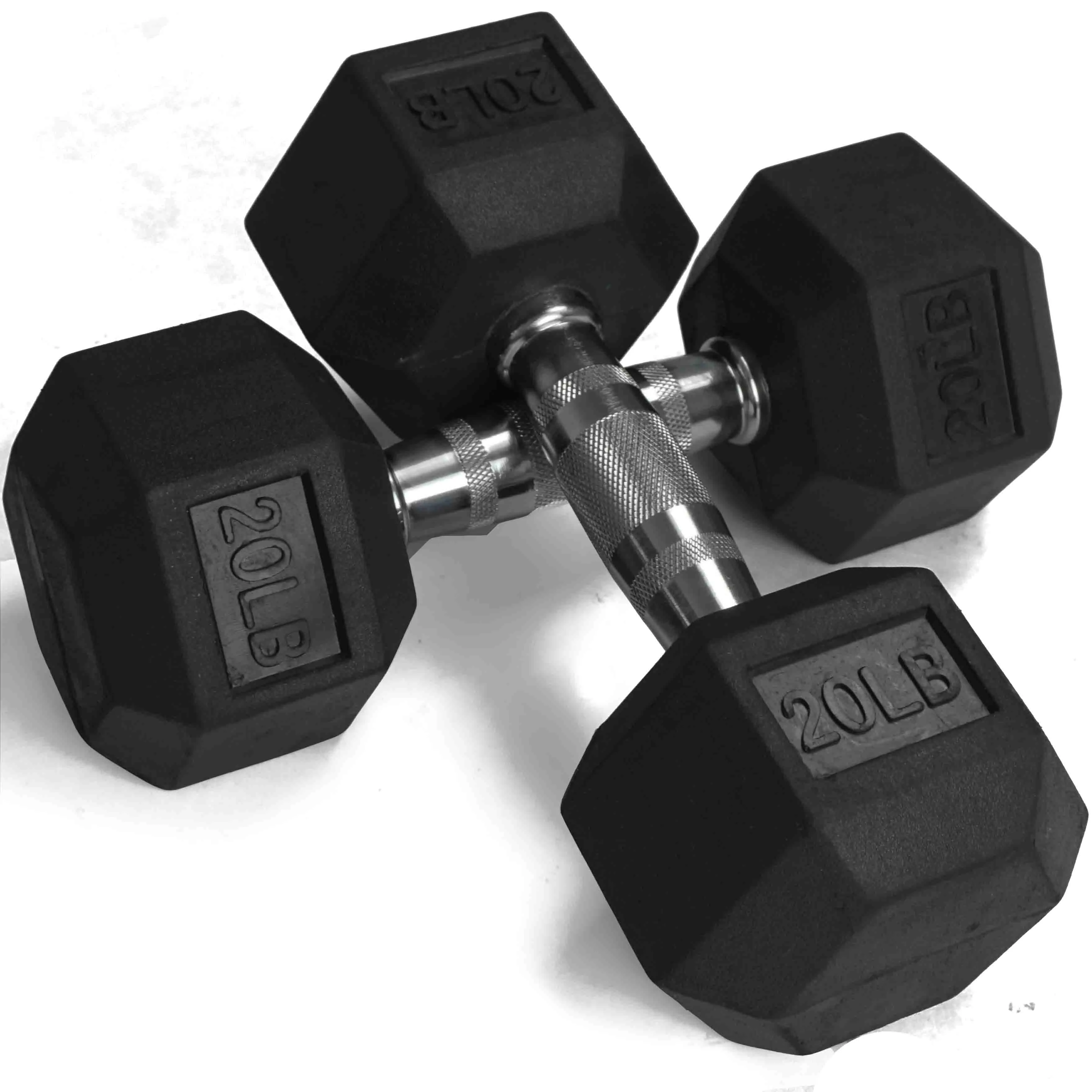 NEW Individual Rubber Hex Dumbbells Commercial Grade (Not Residential Grade)