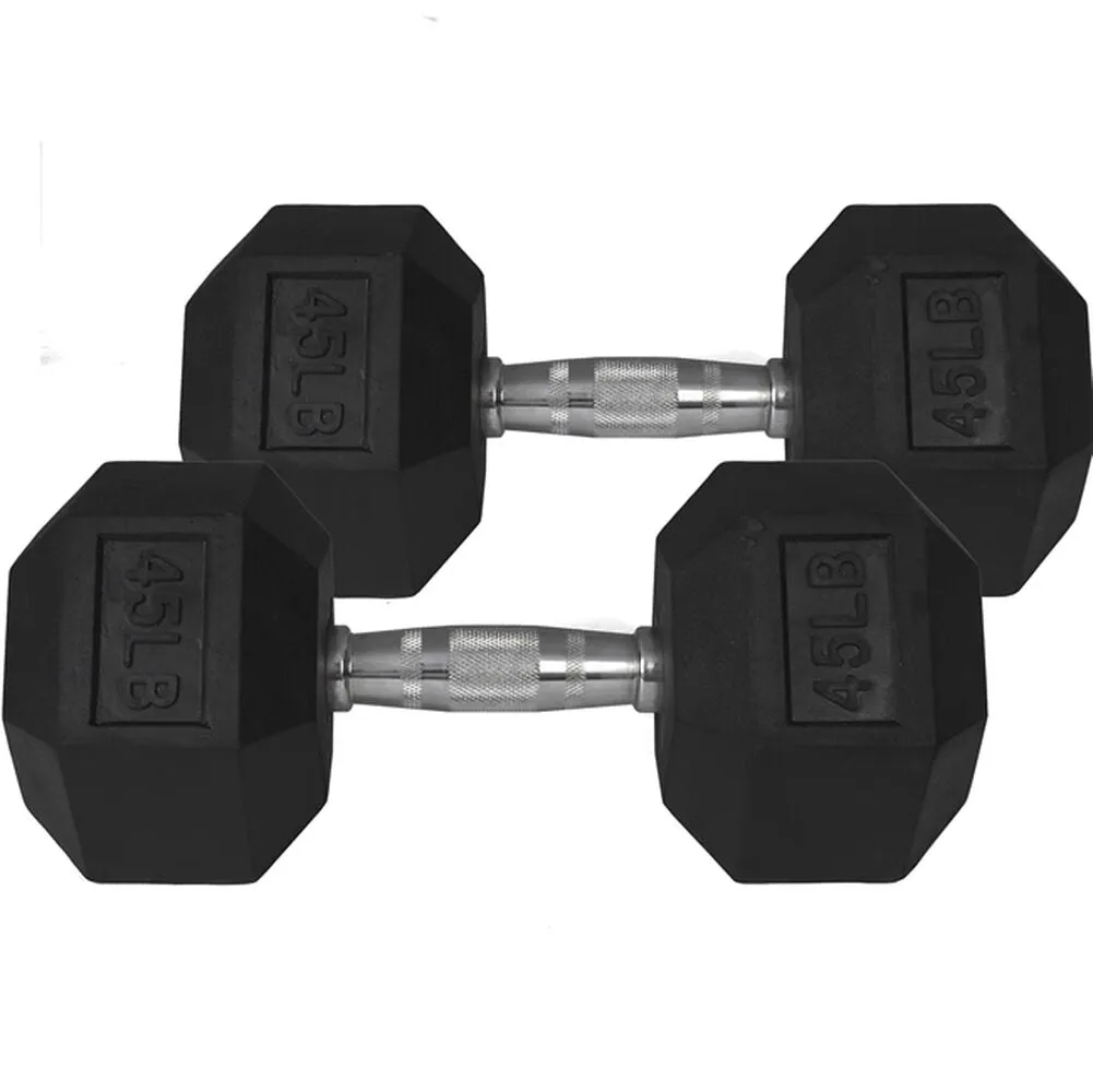 NEW Individual Rubber Hex Dumbbells Commercial Grade (Not Residential Grade)