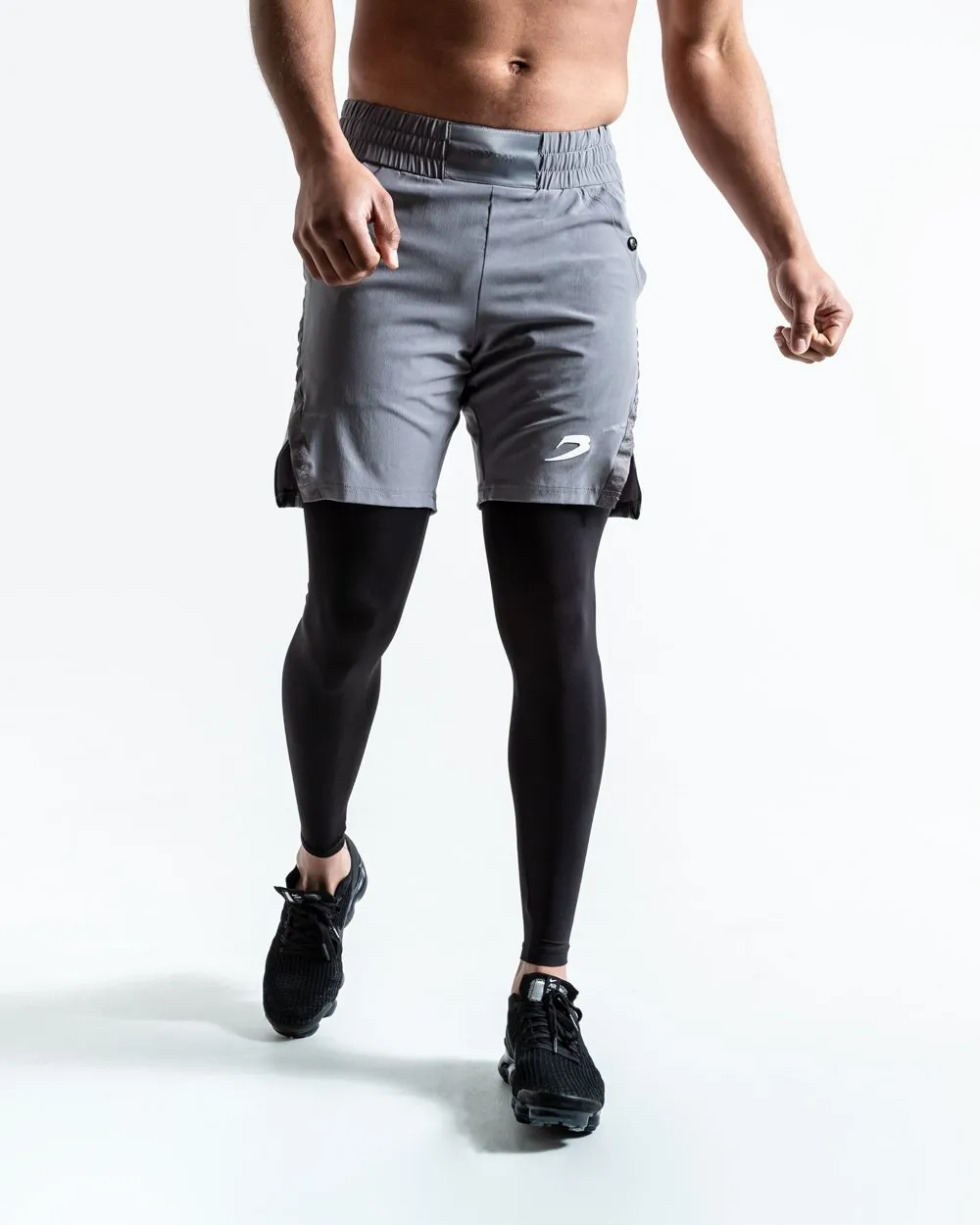 PEP SHORTS (2-IN-1 TRAINING TIGHTS) - GREY