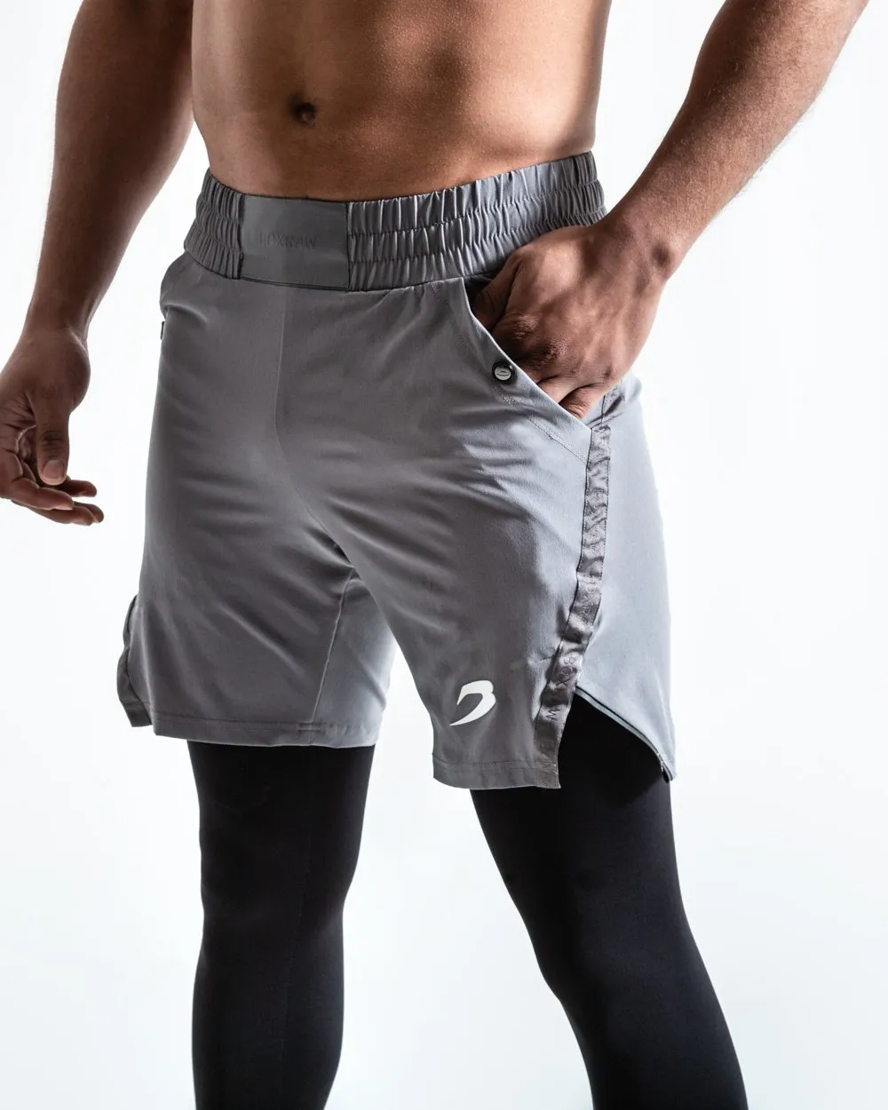 PEP SHORTS (2-IN-1 TRAINING TIGHTS) - GREY