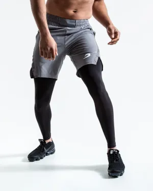 PEP SHORTS (2-IN-1 TRAINING TIGHTS) - GREY