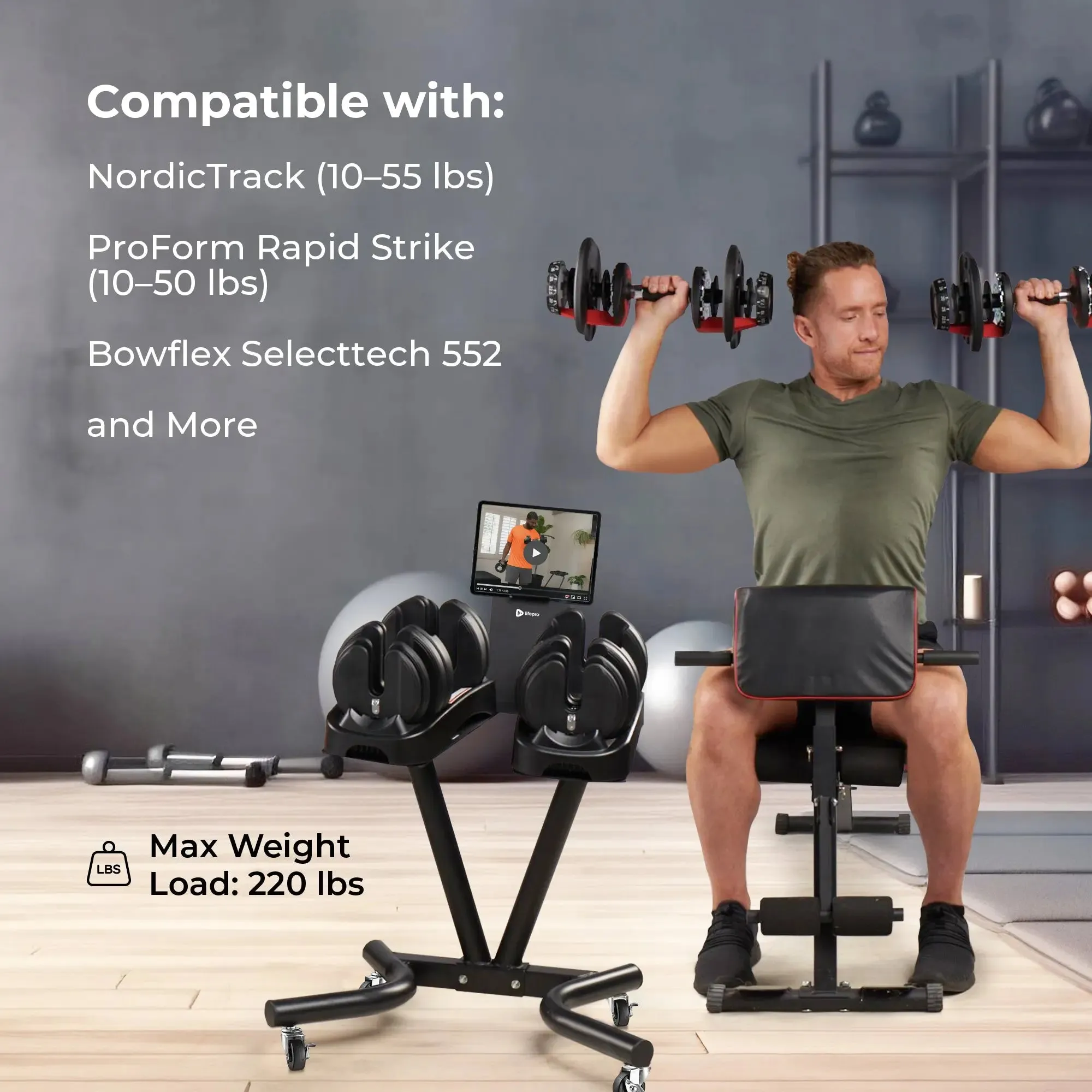 Powerflow Pro Adjustable Dumbbell Stand™