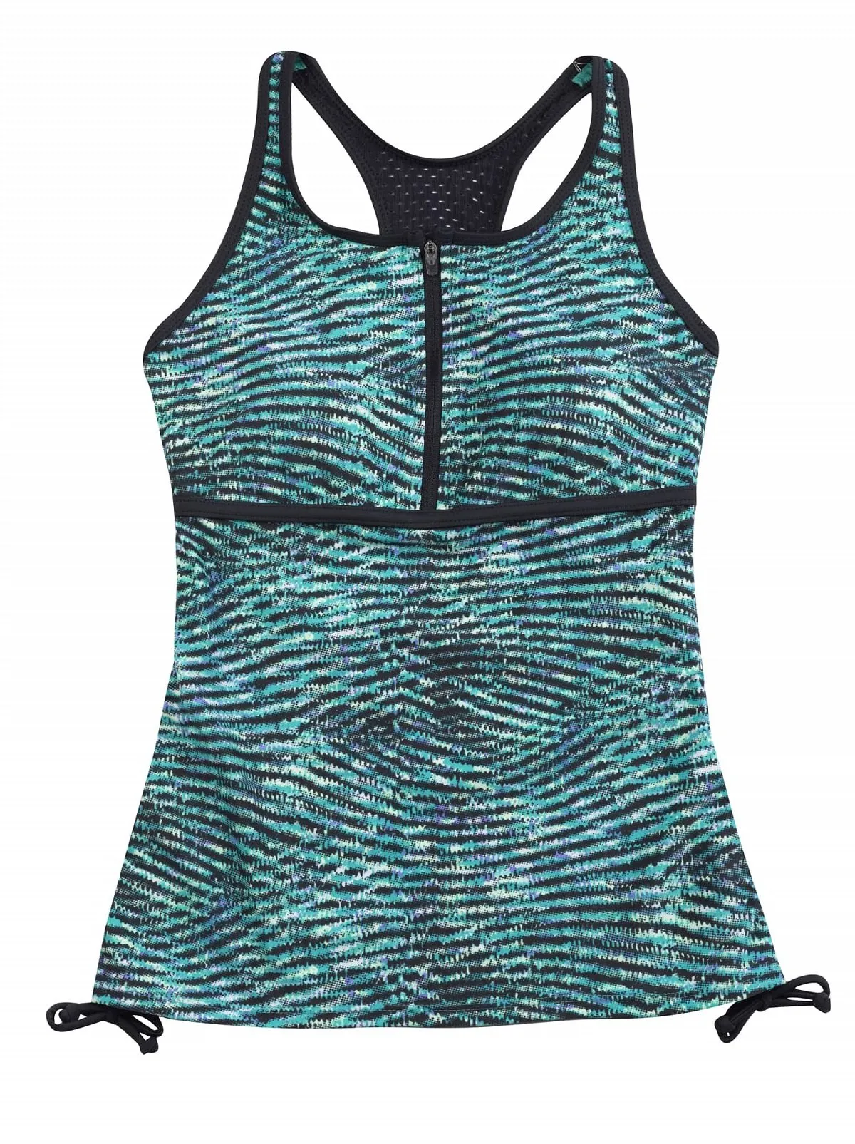 Sand Dunes Zip Front Racerback Tankini Top